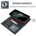 iPhone 16 Pro Vintage 2-i-1-pungetui med aftageligt låg - sort