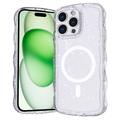 iPhone 16 Pro Wave-Edge Laser Glitter MagSafe Cover - Klar