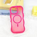 iPhone 16 Pro Bølgekant magnetisk hybrid cover - hot pink