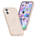 iPhone 16 Stylish Glitter Series Hybrid Cover - Guld