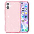 iPhone 16 Stylish Glitter Series Hybrid Cover - Pink