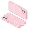 iPhone 16 Stylish Glitter Series Hybrid Cover - Pink