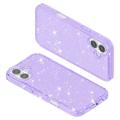 iPhone 16 Stylish Glitter Series Hybrid Cover - Lilla