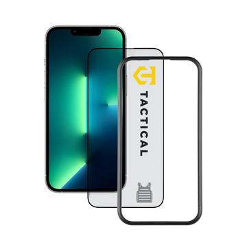 iPhone 16e/14/13/13 Pro Tactical Impact Armour Skærmbeskyttelse Hærdet Glas - sort kant