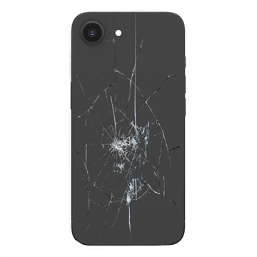 iPhone 16e Bagcover Reparation - kun glasset - Sort