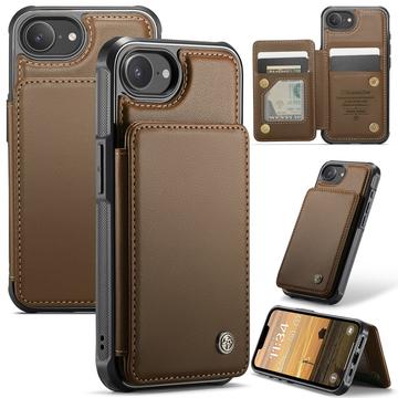 iPhone 16e Caseme C22-etui RFID-kortpung - brun