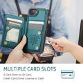 iPhone 16e Caseme C22-etui RFID-kortpung - grøn
