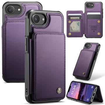 iPhone 16e Caseme C22-etui RFID-kortpung - lilla