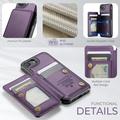 iPhone 16e/17e Caseme C22-etui RFID-kortpung - lilla