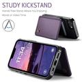 iPhone 16e/17e Caseme C22-etui RFID-kortpung - lilla