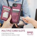 iPhone 16e Caseme C22-etui RFID-kortpung - rød