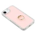 iPhone 16e CrystalGlow Hybrid Cover med Ringholder - Pink
