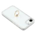 iPhone 16e CrystalGlow Hybrid Cover med Ringholder - gennemsigtig