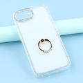 iPhone 16e CrystalGlow Hybrid Cover med Ringholder - gennemsigtig