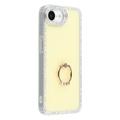 iPhone 16e CrystalGlow Hybrid Cover med Ringholder - Gul
