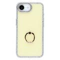 iPhone 16e CrystalGlow Hybrid Cover med Ringholder - Gul