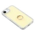 iPhone 16e CrystalGlow Hybrid Cover med Ringholder - Gul
