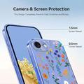 iPhone 16e TPU-cover med blomstermønster