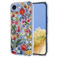 iPhone 16e/17e TPU-cover med blomstermønster