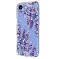 iPhone 16e TPU-cover med blomstermønster - Blåregn