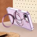 iPhone 16e Glitter Hybrid cover med kickstand - MagSafe-kompatibel - Lilla