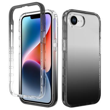 iPhone 16e Gradient Series Hybrid Cover - Sort / Gennemsigtig