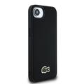iPhone 16e Lacoste Iconic Petit Pique Woven Logo Cover - MagSafe-kompatibel - Sort