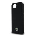 iPhone 16e Lacoste Iconic Petit Pique Woven Logo Cover - MagSafe-kompatibel - Sort