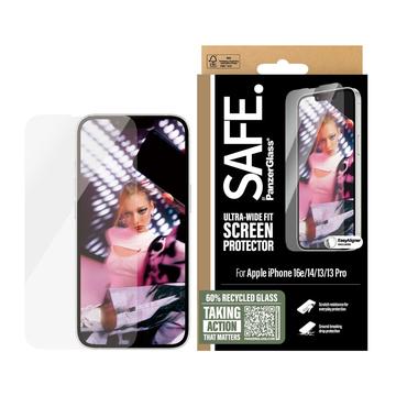 iPhone 16e/14/13/13 Pro PanzerGlass Safe Ultra-Wide Fit Skærmbeskyttelse Hærdet Glas - 9H - Klar