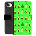 iPhone 16e Premium Flip Cover med Pung - Avocadomønster