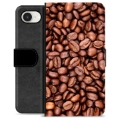 iPhone 16e Premium Flip Cover med Pung - Kaffebønner