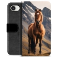 iPhone 16e Premium Flip Cover med Pung - Hest