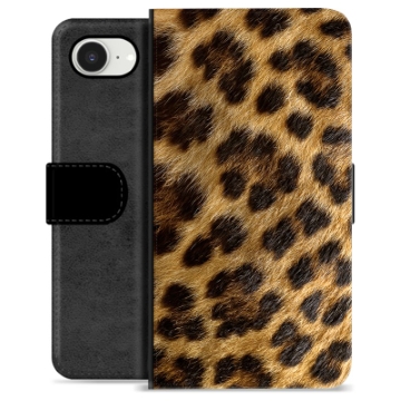 iPhone 16e Premium Flip Cover med Pung - Leopard