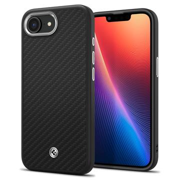 iPhone 16e Spigen Enzo Aramid Mag Cover - MagSafe-kompatibel - Sort / Naturlig