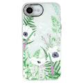 iPhone 16e Spring Galvaniseret IMD Hybrid Cover med kamerabeskyttelse - Grønne blomster