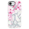 iPhone 16e Spring Galvaniseret IMD Hybrid Cover med kamerabeskyttelse - Lyserøde blomster