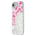 iPhone 16e Spring Galvaniseret IMD Hybrid Cover med kamerabeskyttelse - Lyserøde blomster