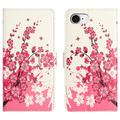 iPhone 16e Style Series Pung Taske - Pink Blomster