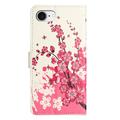 iPhone 16e Style Series Pung Taske - Pink Blomster