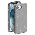 iPhone 16e Stylish Glitter Series Hybrid Cover - Sort