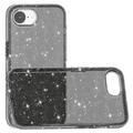 iPhone 16e Stylish Glitter Series Hybrid Cover - Sort