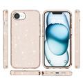 iPhone 16e Stylish Glitter Series Hybrid Cover - Guld