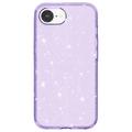 iPhone 16e Stylish Glitter Series Hybrid Cover - Lilla