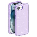 iPhone 16e Stylish Glitter Series Hybrid Cover - Lilla