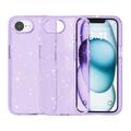 iPhone 16e Stylish Glitter Series Hybrid Cover - Lilla