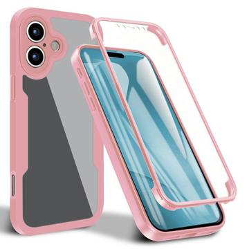iPhone 17 360 Beskyttelse Cover - Pink / Klar