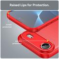 iPhone Air Børstet TPU Cover - Karbonfiber - rød