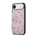 iPhone Air Cover med blomsterprint og RFID-kortholder - Roser