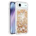iPhone Air Glitter Quicksand TPU Cover - Guldhjerter