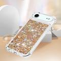iPhone Air Glitter Quicksand TPU Cover - Guldhjerter